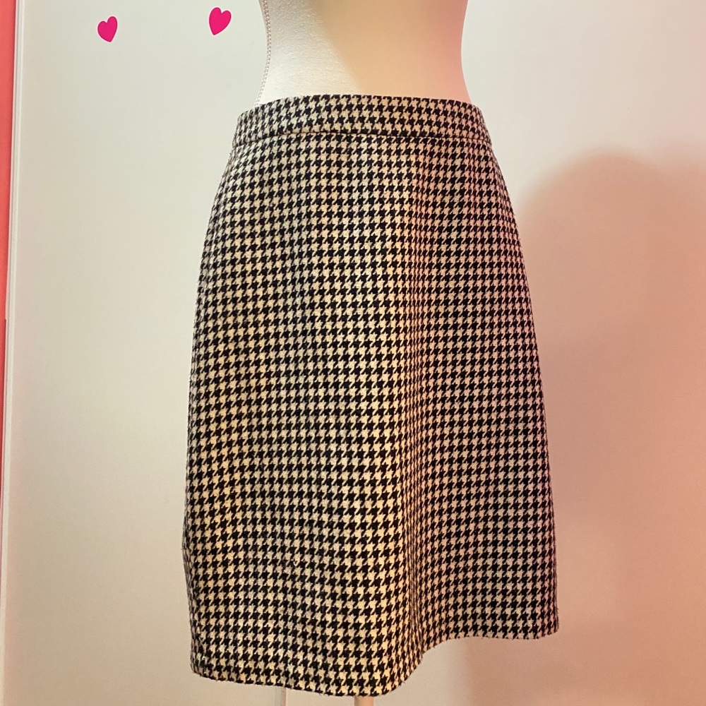 Kate Hill Black White Gingham Skirt